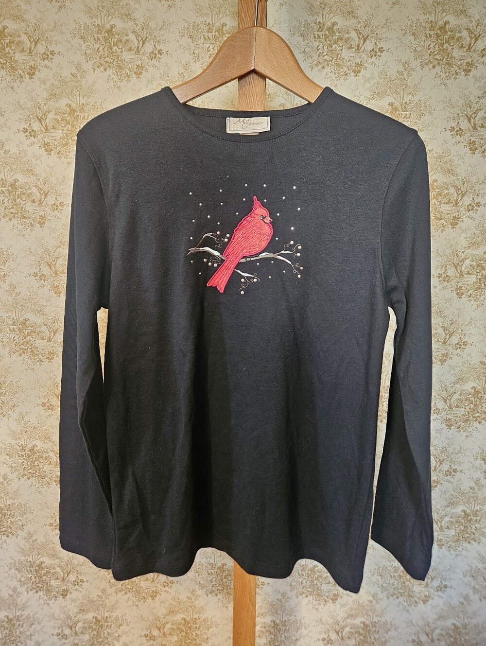 90s/y2k Deadstock Long Sleeve Top Winter Scene